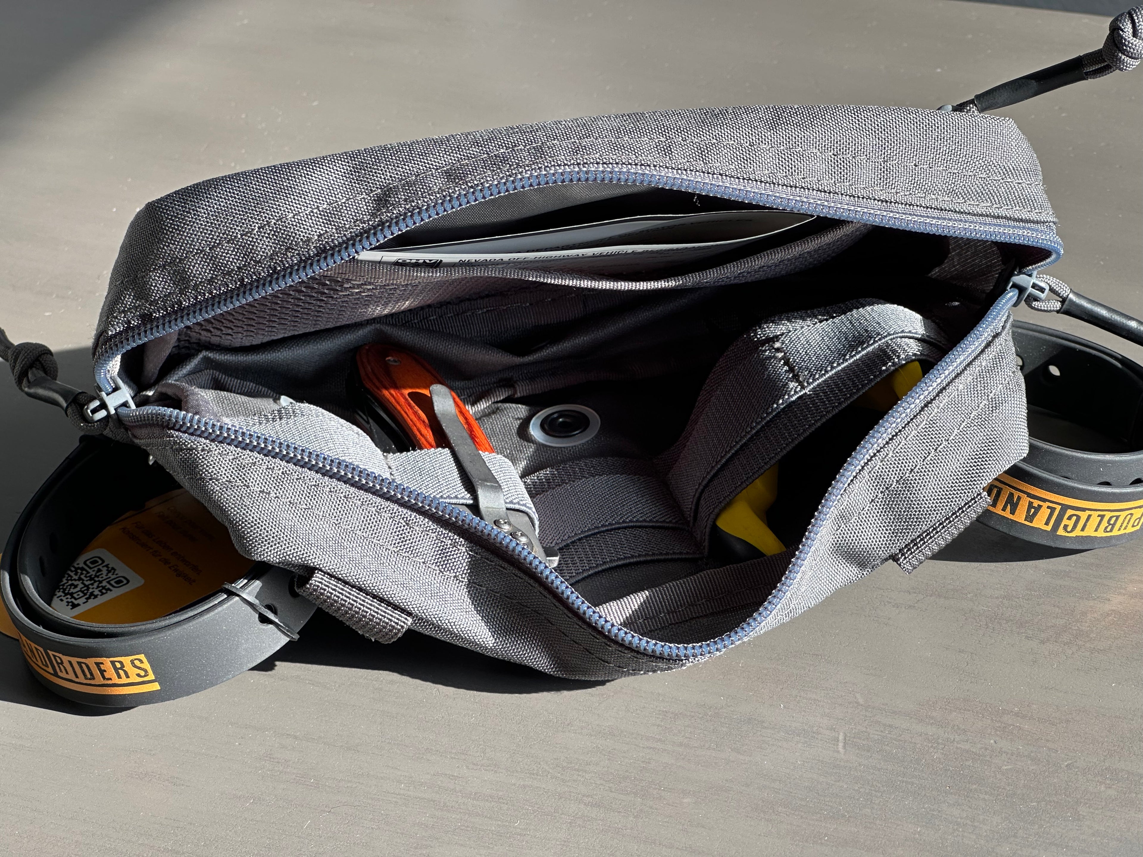 Grey Medium Handlebar Bag