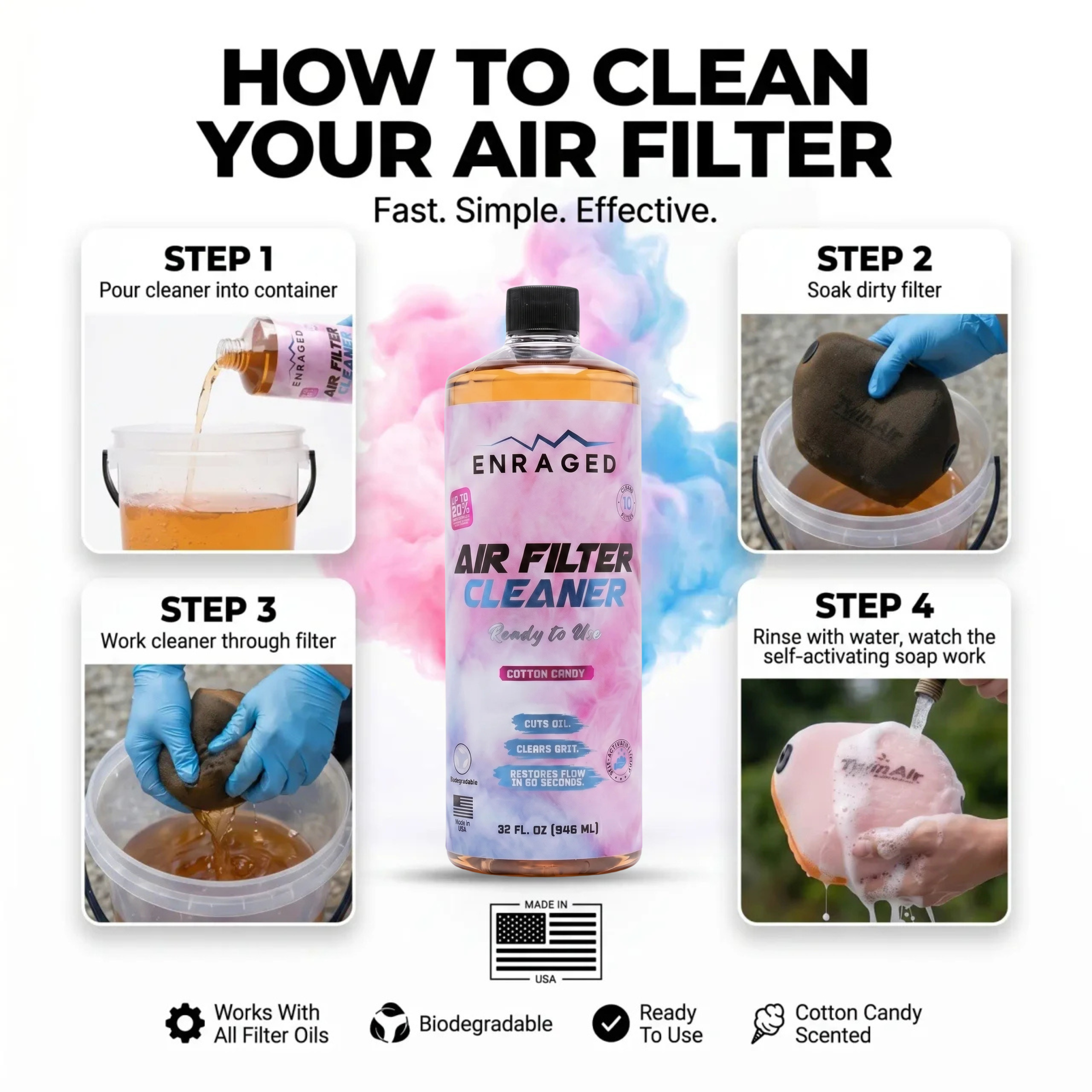 ENRAGED AIR FILTER CLEANER